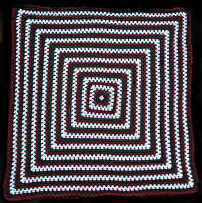  Lap Rug 4 (Crocheted Multi-coloured Commercial Wool)
